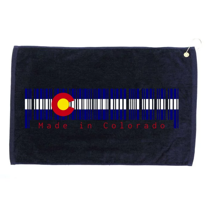 Made In Colorado Barcode Flag Grommeted Golf Towel