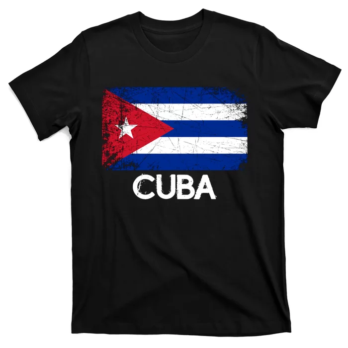 Made In Cuba Flag Vintage T-Shirt