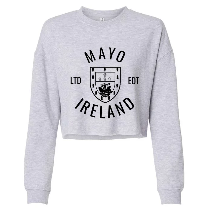 Mayo Ireland County Pride Gaelic Football And Hurling Gift Cropped Pullover Crew