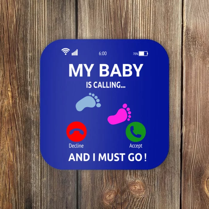 My Is Calling Design Mom To Be Pregnancy Annoucet Cute Gift Coaster