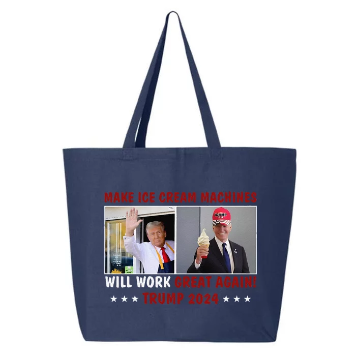 Make Ice Cream Machines Will Work Great Again Funny Trump 25L Jumbo Tote