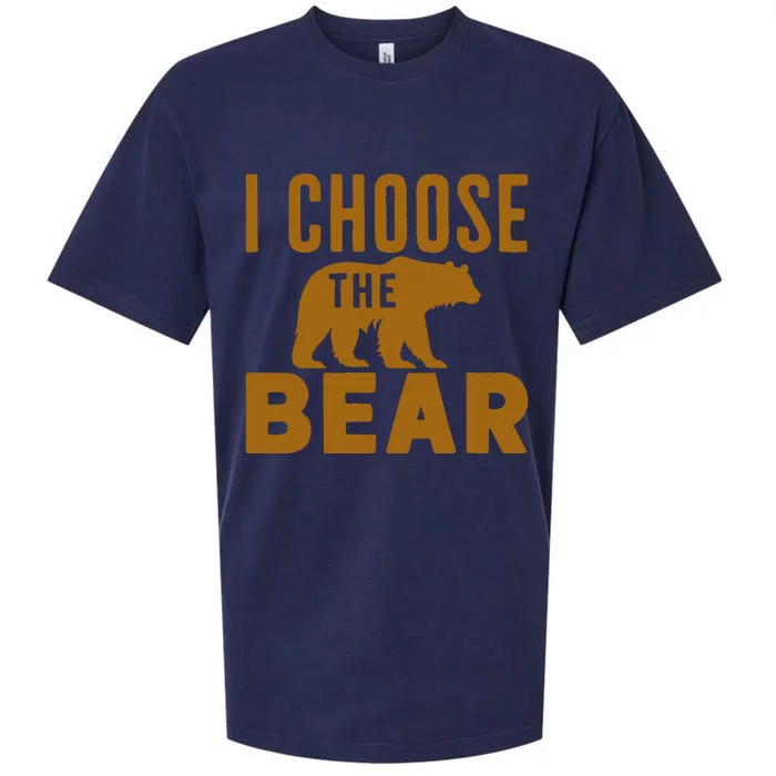 Motivational I Choose The Bear In The Woods Sueded Cloud Jersey T-Shirt