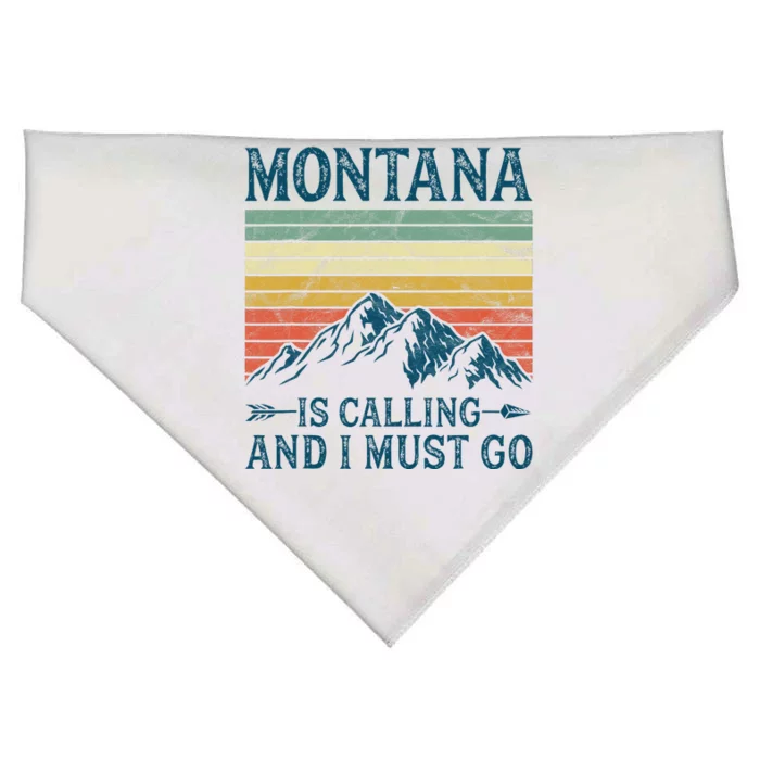 Montana Is Calling And I Must Go USA-Made Doggie Bandana