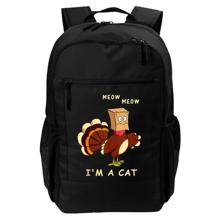 Meow IM Cat Turkey Fake Cat Funny Cat Lover Thanksgiving Tank Top Daily Commute Backpack