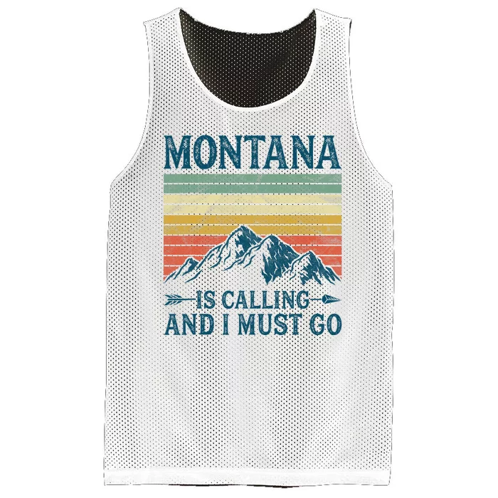 Montana Is Calling And I Must Go Mesh Reversible Basketball Jersey Tank