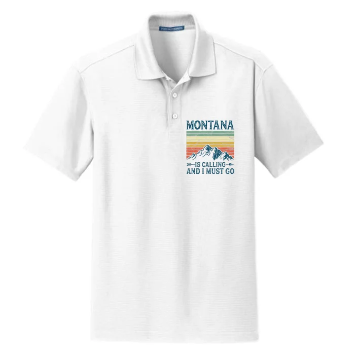 Montana Is Calling And I Must Go Dry Zone Grid Performance Polo