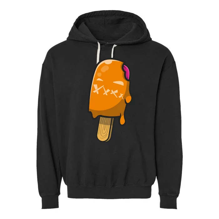 Mean Ice Cream Monster Garment-Dyed Fleece Hoodie