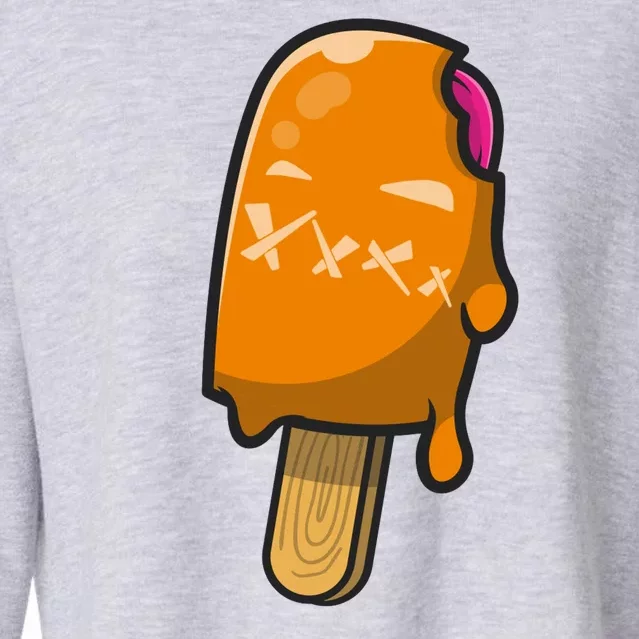 Mean Ice Cream Monster Cropped Pullover Crew