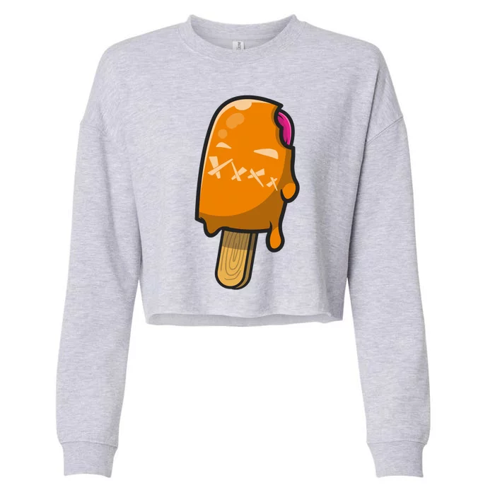 Mean Ice Cream Monster Cropped Pullover Crew