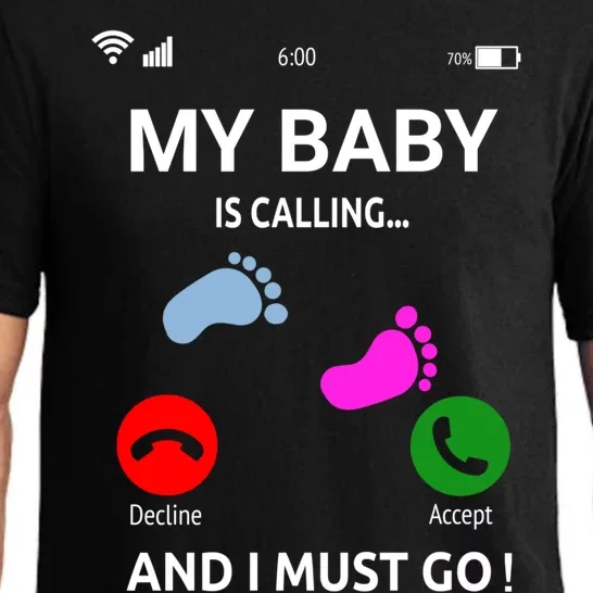 My Is Calling Design Mom To Be Pregnancy Annoucet Gift Pajama Set