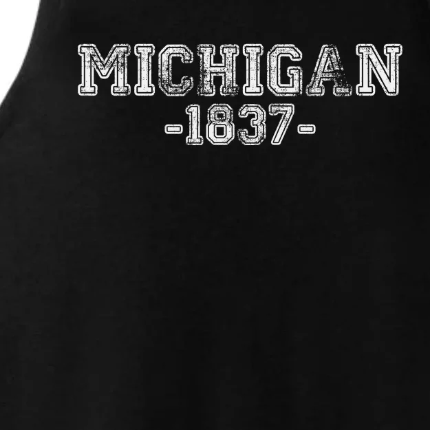 Michigan 1837 Retro Ladies Tri-Blend Wicking Tank