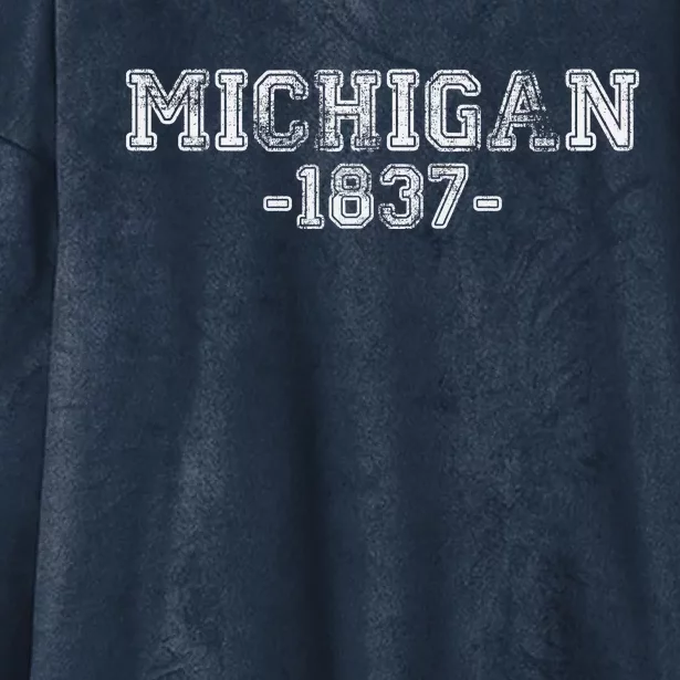 Michigan 1837 Retro Hooded Wearable Blanket