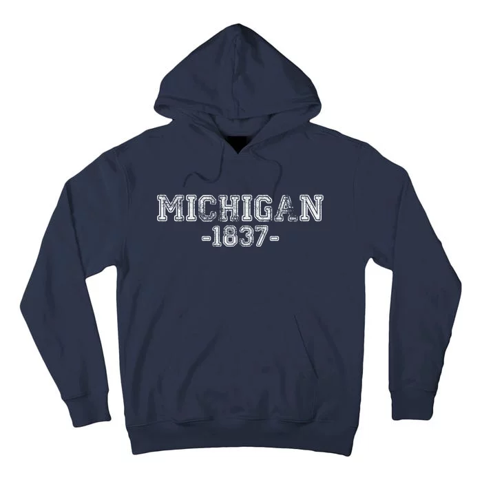 Michigan 1837 Retro Tall Hoodie