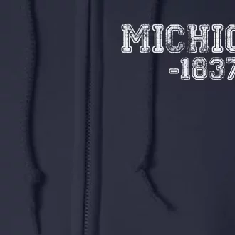 Michigan 1837 Retro Full Zip Hoodie