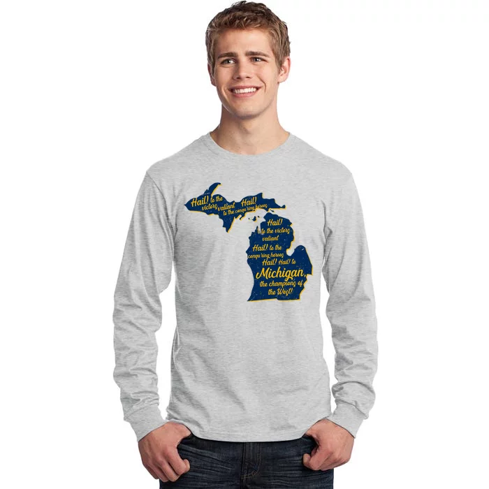 Michigan Fight Song College Sports Fan Tall Long Sleeve T-Shirt