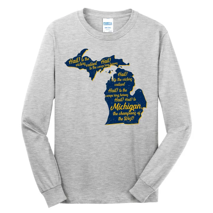 Michigan Fight Song College Sports Fan Tall Long Sleeve T-Shirt