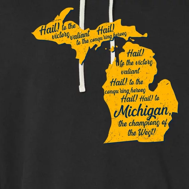 Michigan Fight Song College Sports Fan Garment-Dyed Fleece Hoodie