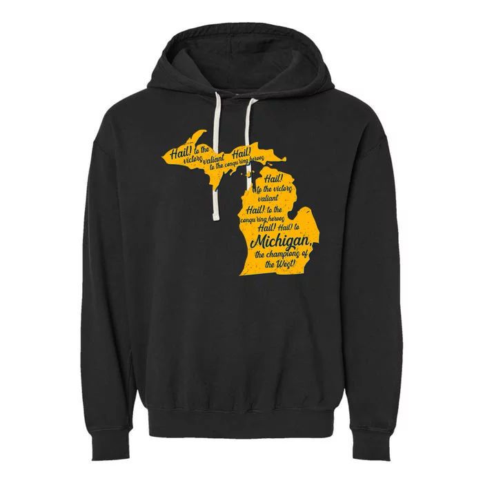 Michigan Fight Song College Sports Fan Garment-Dyed Fleece Hoodie