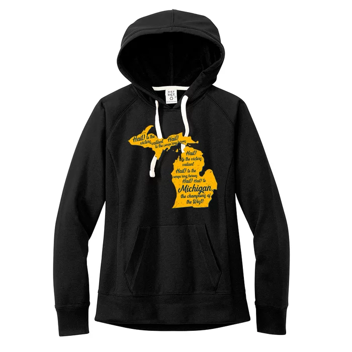 Michigan Fight Song College Sports Fan Women's Fleece Hoodie