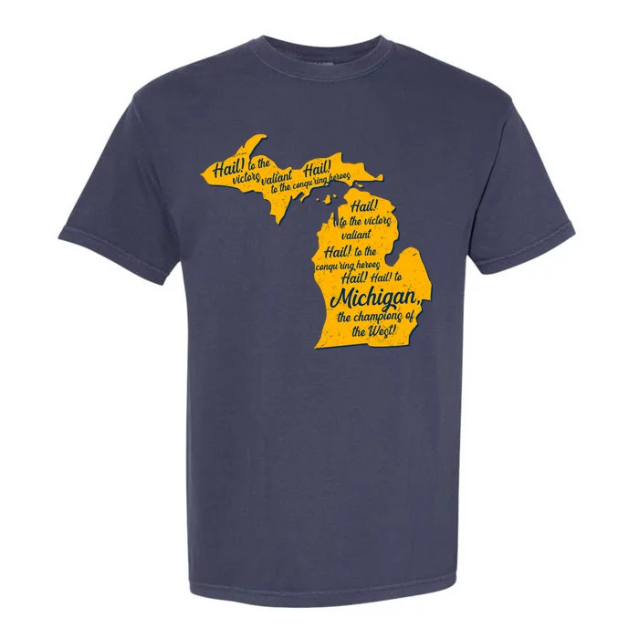 Michigan Fight Song College Sports Fan Garment-Dyed Heavyweight T-Shirt