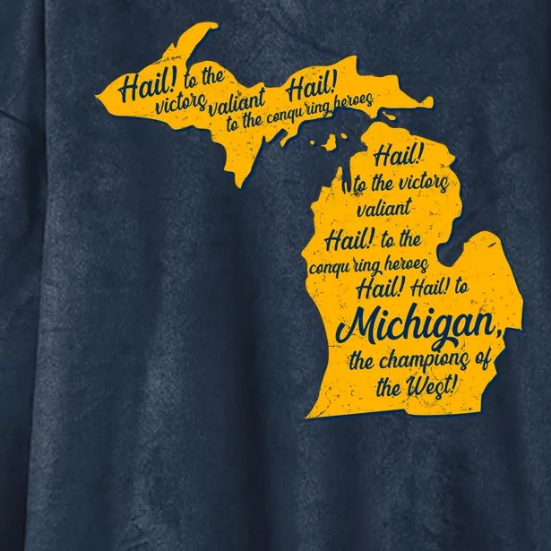 Michigan Fight Song College Sports Fan Hooded Wearable Blanket