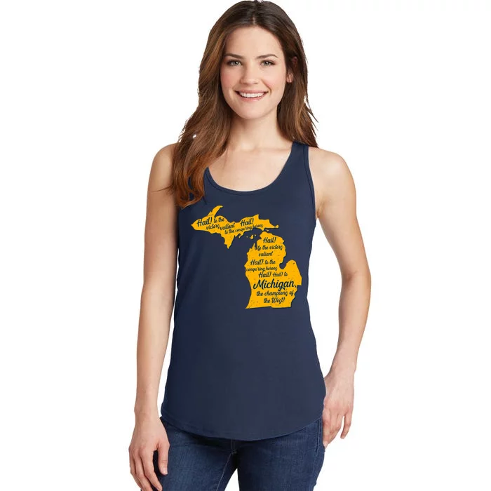 Michigan Fight Song College Sports Fan Ladies Essential Tank