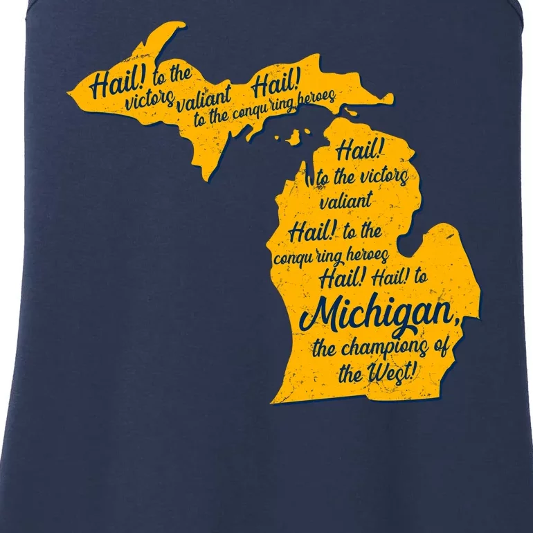 Michigan Fight Song College Sports Fan Ladies Essential Tank