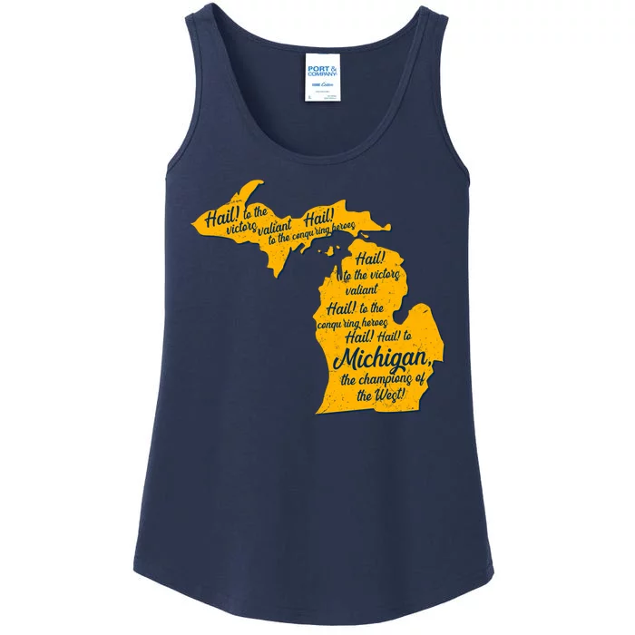 Michigan Fight Song College Sports Fan Ladies Essential Tank