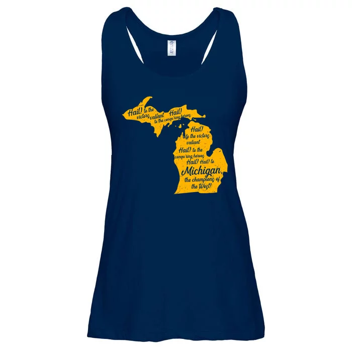 Michigan Fight Song College Sports Fan Ladies Essential Flowy Tank