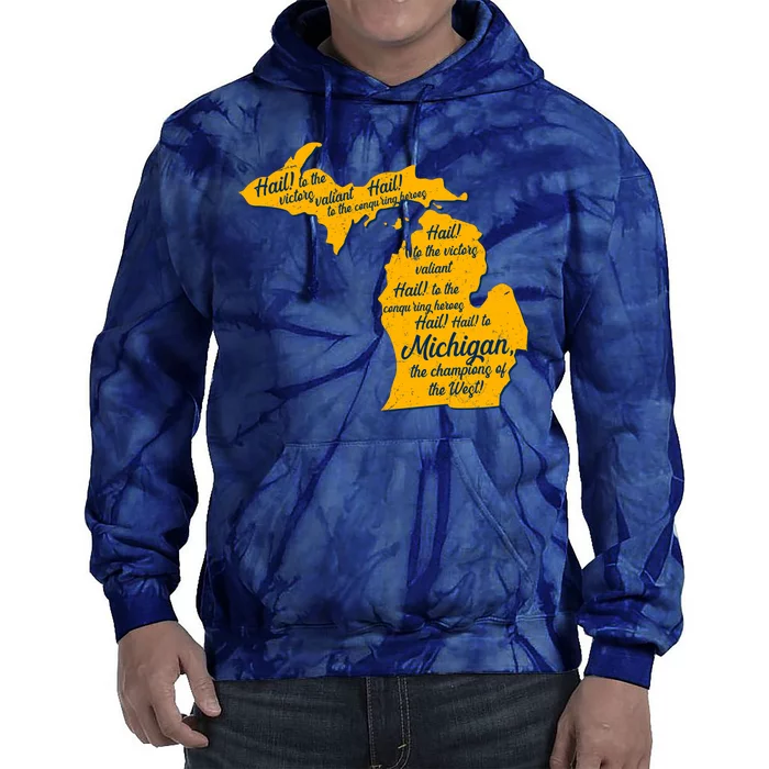 Michigan Fight Song College Sports Fan Tie Dye Hoodie