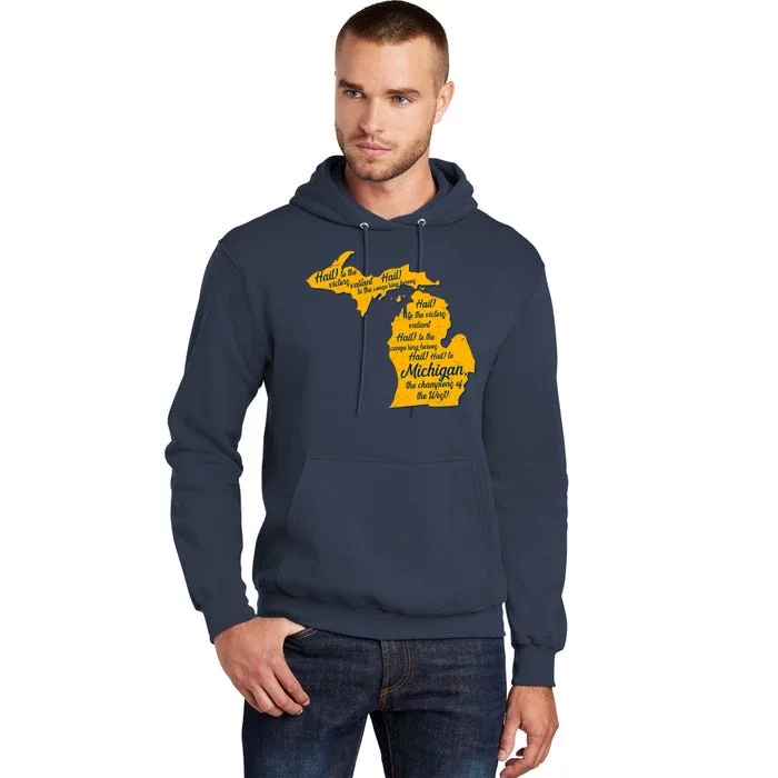 Michigan Fight Song College Sports Fan Tall Hoodie