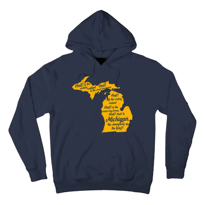 Michigan Fight Song College Sports Fan Tall Hoodie