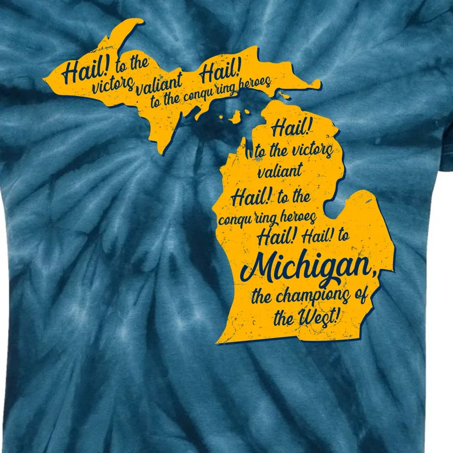 Michigan Fight Song College Sports Fan Kids Tie-Dye T-Shirt