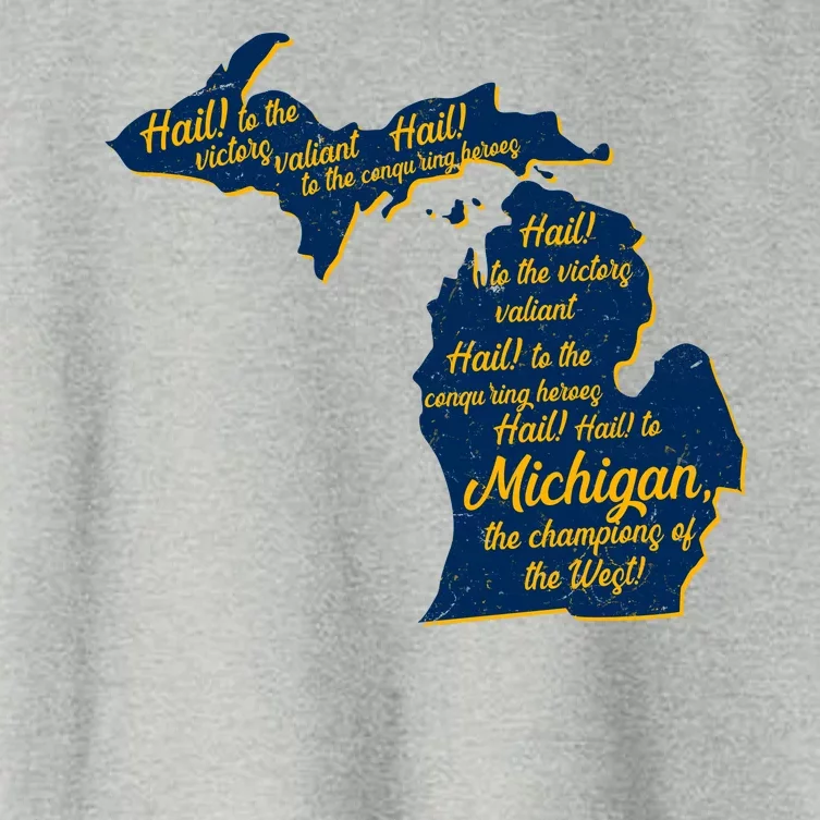 Michigan Fight Song College Sports Fan Women's Crop Top Tee