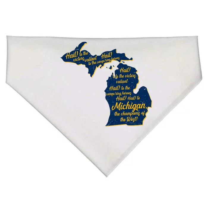 Michigan Fight Song College Sports Fan USA-Made Doggie Bandana