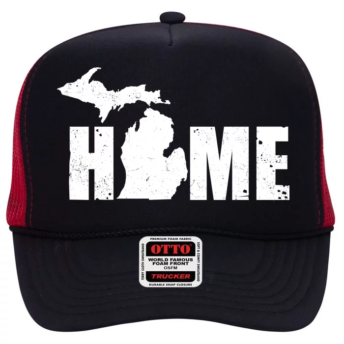 Michigan Home Mitten State High Crown Mesh Trucker Hat