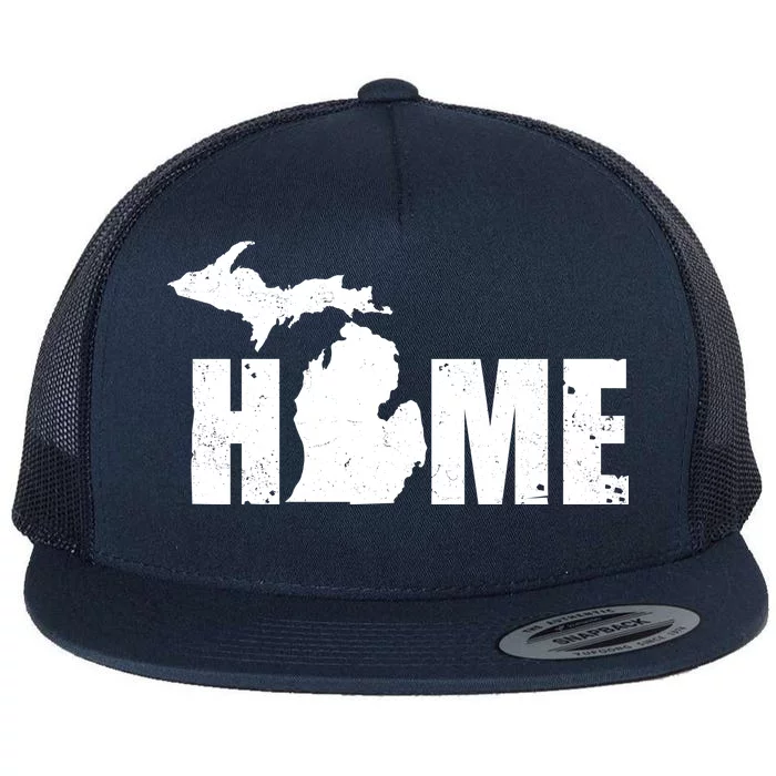 Michigan Home Mitten State Flat Bill Trucker Hat