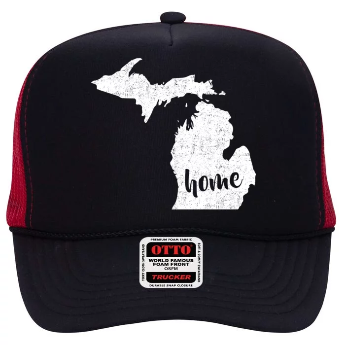 Michigan Home State High Crown Mesh Trucker Hat