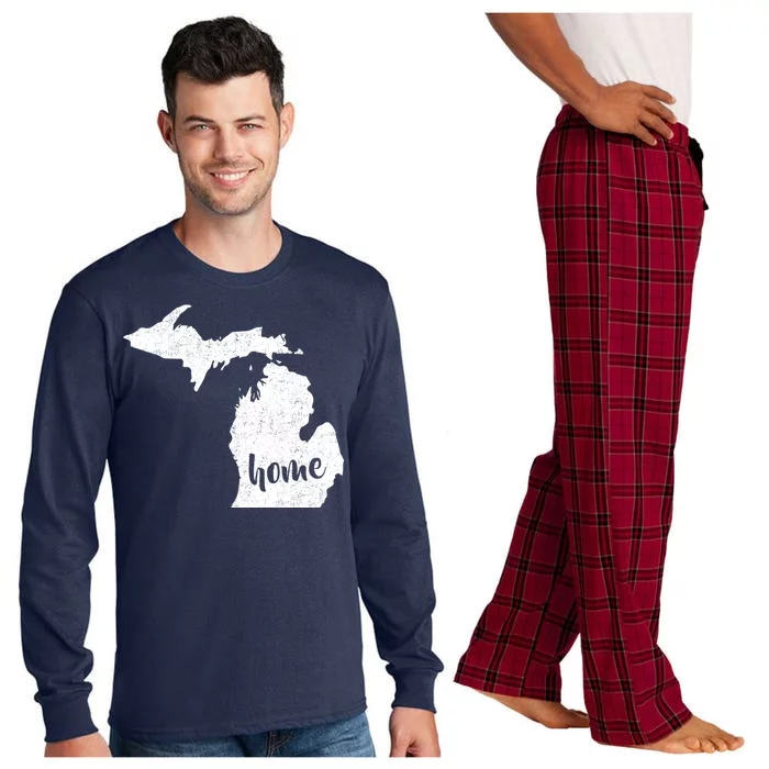 Michigan Home State Long Sleeve Pajama Set