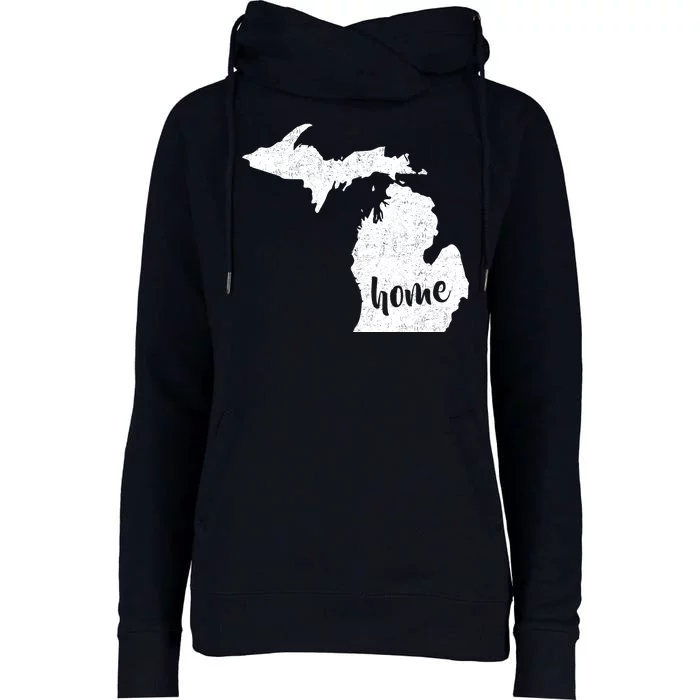 Michigan Home State Womens Funnel Neck Pullover Hood