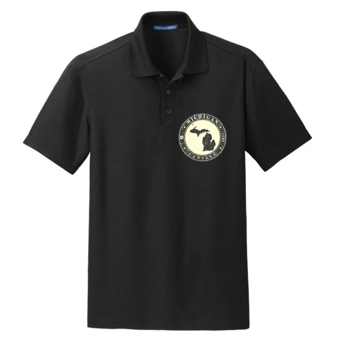 Michigan Lansing Retro Dry Zone Grid Performance Polo