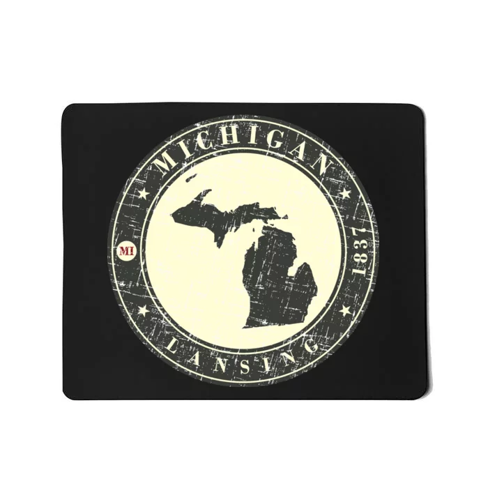 Michigan Lansing Retro Mousepad