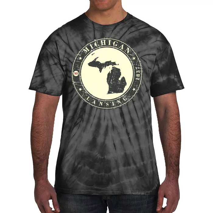 Michigan Lansing Retro Tie-Dye T-Shirt