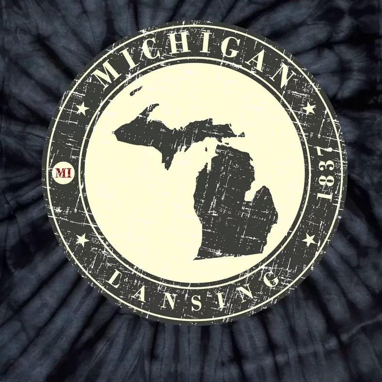 Michigan Lansing Retro Tie-Dye T-Shirt