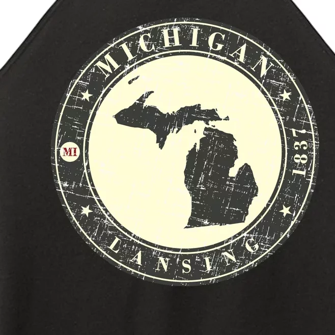 Michigan Lansing Retro Women’s Perfect Tri Rocker Tank