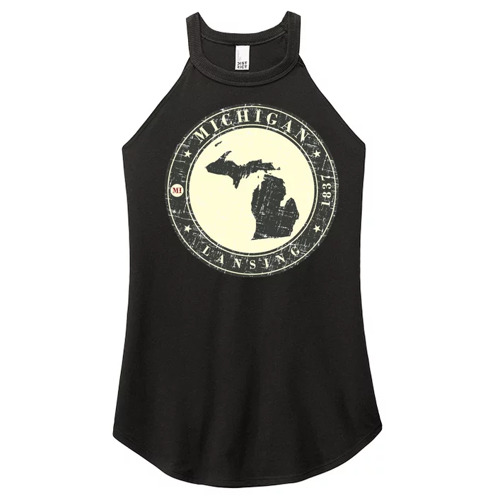 Michigan Lansing Retro Women’s Perfect Tri Rocker Tank