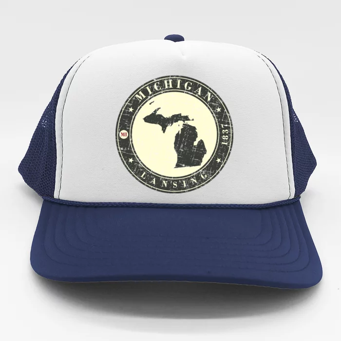 Michigan Lansing Retro Trucker Hat