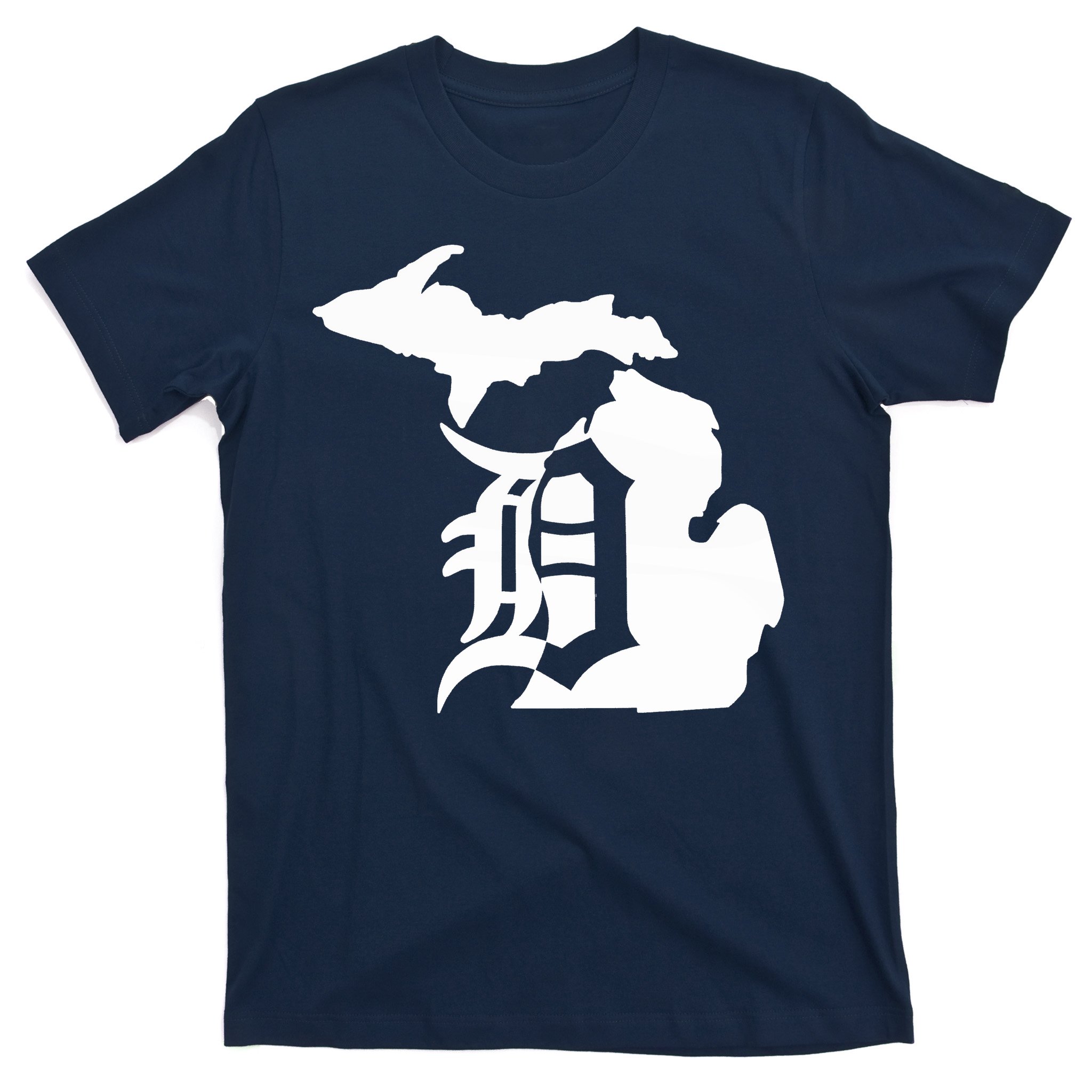 Detroit Tigers Large Front Design Single Stitch T-shirt