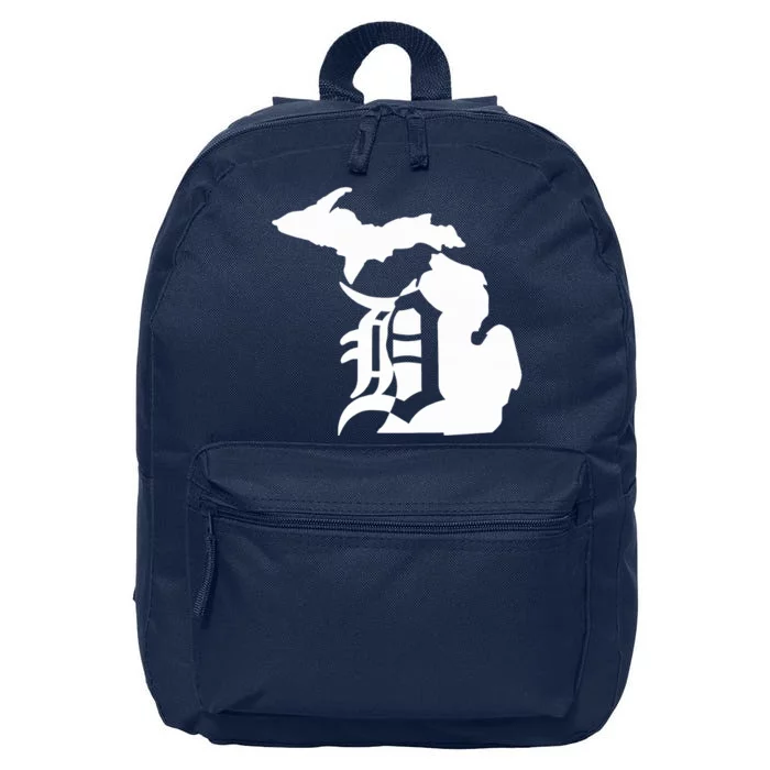 Michigan Mitten Old English D Detroit 16 in Basic Backpack