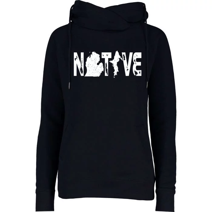 Michigan Native Womens Funnel Neck Pullover Hood